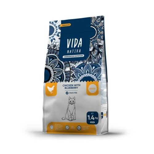 Craftia VIDA NATIVA Suha hrana za odrasle mačke sa piletinom i borovnicom, 1,4 kg Slike