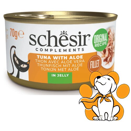 Schesir Cat Tuna With Aloe in Jelly 70g, Fileti Tune i Aloe u Želeu Za Mačke Cene