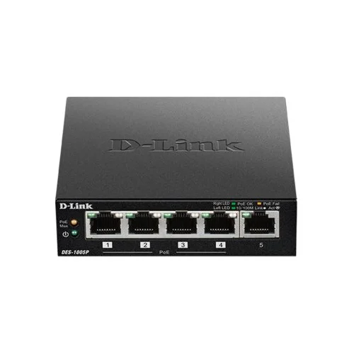 Switch 5 portni 10/100 D-LINK, DES-1005P/E,POE