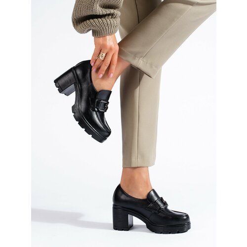 W. POTOCKI Women's black shoes with a wide heel Potocki Cene