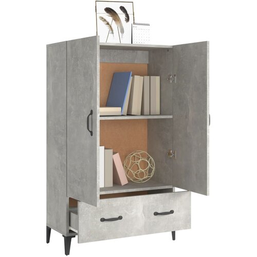  Visoka komoda siva boja betona 70x31x115 cm konstruirano drvo Slike