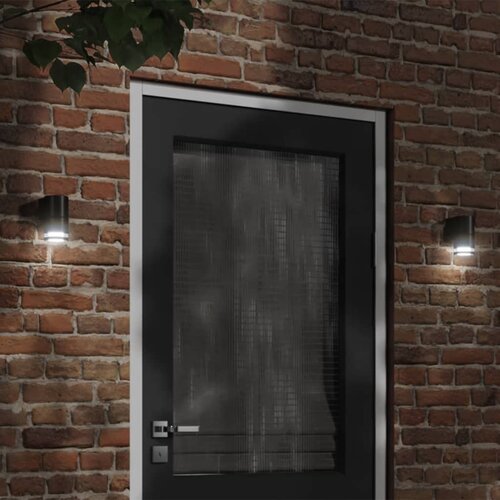vidaXL Vanjska zidna svjetiljka crna od lijevanog aluminija Cijene
