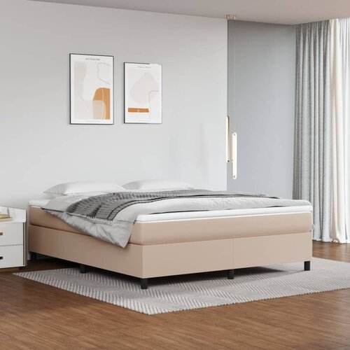 The Living Store Posteljni okvir kapučino 180x200 cm umetno usnje - Box Spring Posteljni Okvir, (21519425) Cene
