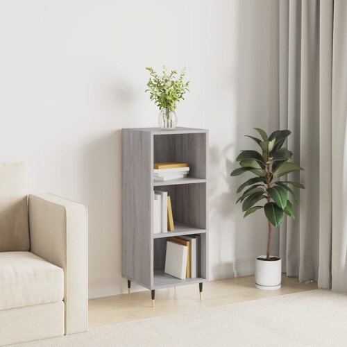 vidaXL Komoda siva sonoma 34,5x32,5x90 cm inženirski les Cene