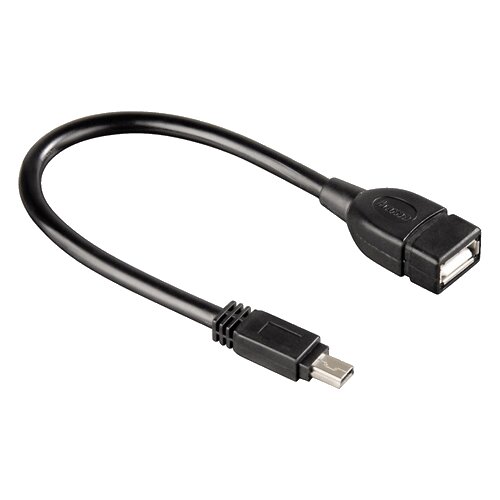 Hama Mini USB OTG kabl 0.1m (Black) - 00107201 USB 2.0 - do 480 Mbps Mini USB-B USB-A (ž) Okrugli Cene