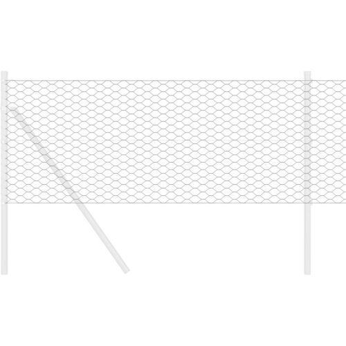  Heksagonalna ograda 0,8 x 25 m PVC Siva Slike