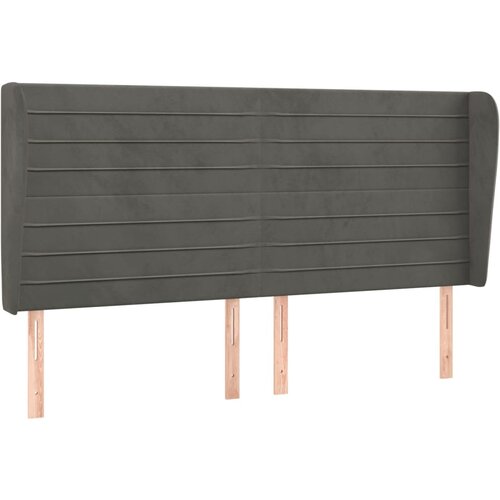 Maison Chic vzglavna omarica - nočna omarica - posteljna omarica z u&amp;scaron;esi temno sivo 163x23x118/128 cm žamet, (21708028) Slike
