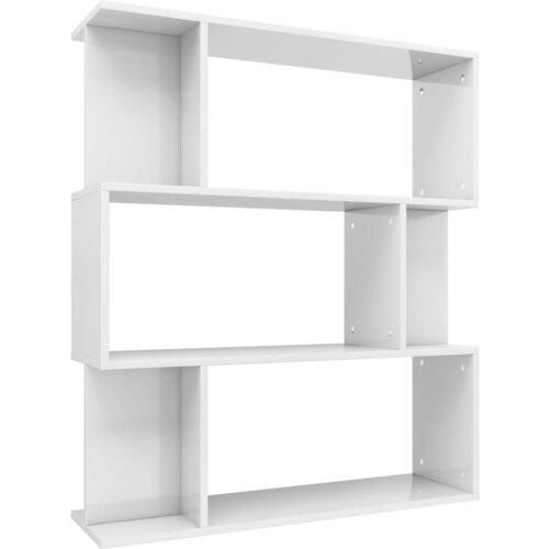 Maison Chic Knjižna omara - Knjižni regal sijaj bela 80x24x96 cm, (21723321) Slike