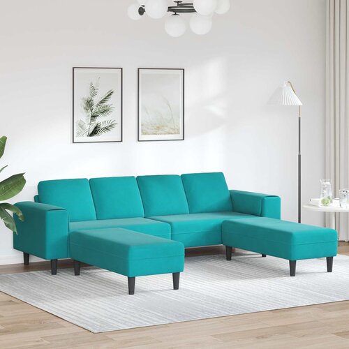 vidaXL Kauč za dnevni boravak 3 pcs Tirkizna 250 x 188 x 76 cm Cijene