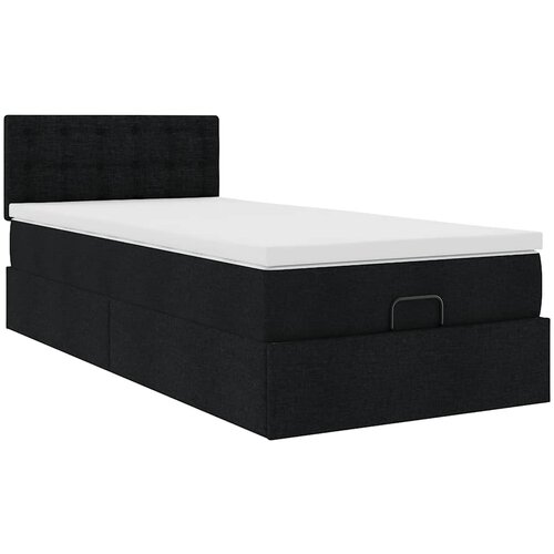 vidaXL Otomanski okvir kreveta s madraca crni 90x190cm od tkanine Cijene