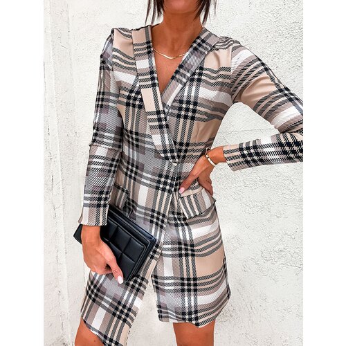 Resti Red women's checkered navy dress Cijene