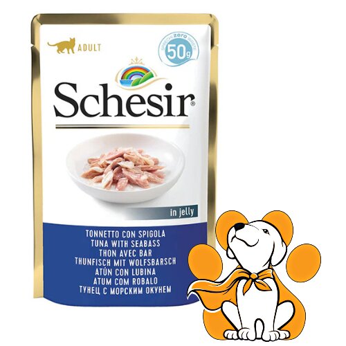 Schesir cat Tuna With Seabass 50g, Vlažna Hrana Sa Tunjevinom i Brancinom Cene