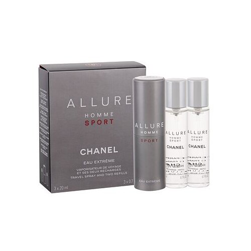Chanel Allure Homme Sport Eau Extreme toaletna voda &amp;quot;zasuči in razpr&amp;scaron;i&amp;quot; 3x20 ml za mo&amp;scaron;ke Slike