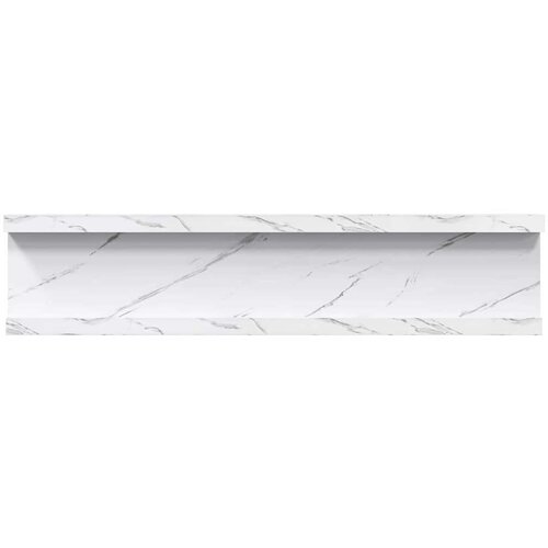  Polica na zidu s policom 2 pcs Bijeli mramor 40 x 9 x 3 cm Slike