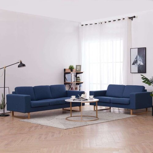 vidaXL 2-dijelni set sofa od tkanine plavi Cijene