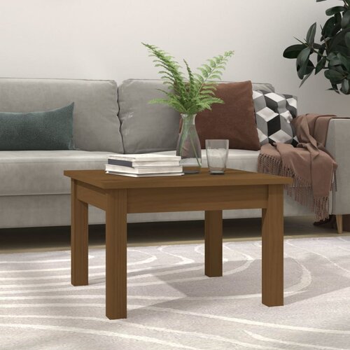 vidaXL stolić za kavu boja meda 45 x 45 x 30 cm od masivne borovine Cijene