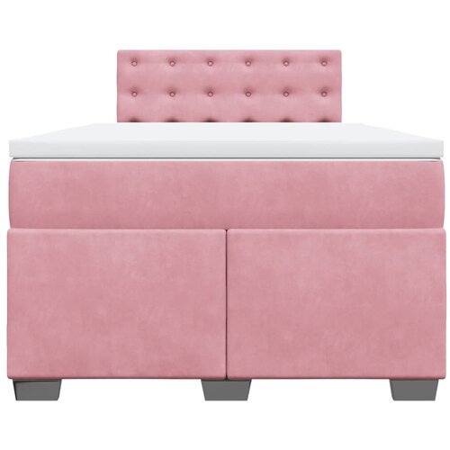 Box spring krevet s madracem ružičasti 120 x 200 cm bar&amp;scaron;unasti Slike