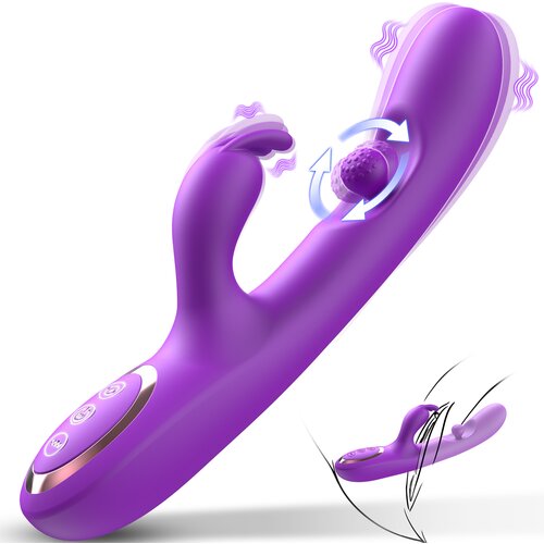SuperLove Rubbing Bean G-Spot Rabbit Vibrator Purple Cene