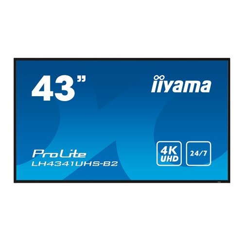 Iiyama lfd lh4341uhs-b2 43" 3840x2160 16:9 500cd 1200:1 8ms landscape, portrait ( LH4341UHS-B2 ) Cene