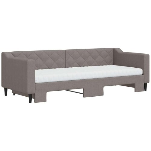 VidaXL dnevni krevet na razvlačenje smeđesivi 80 x 200 cm od tkanine Slike