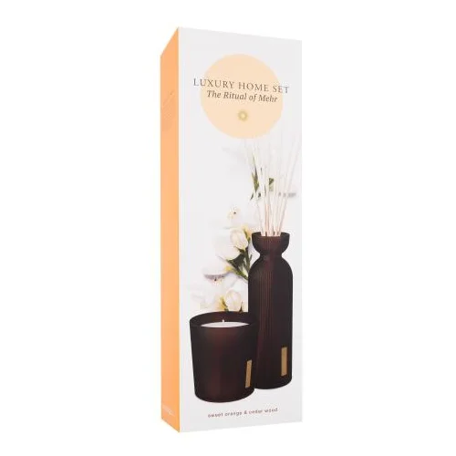 Rituals The Ritual Of Mehr Luxury Home Set Set mirisna svijeća The Ritual Of Mehr Energizing Scented Candle 290 g + mirisni štapići The Ritual Of Mehr Soul Uplifting Fragrance Sticks 250 ml