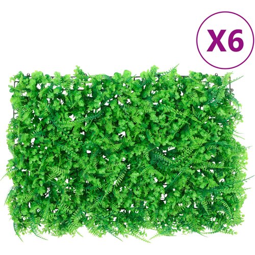VidaXL Ograda od umjetnog li&amp;scaron;ća paprati&amp;nbsp;6 kom zelena 40 x 60 cm Slike