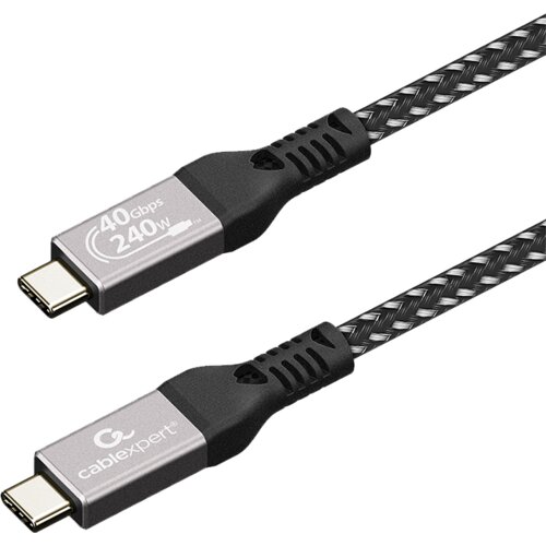  4 Gen 3x2 kabl 240W, 40 Gbps Type-C to Type-C Power Delivery (PD) charging & data cable, 1.5 m GEMBIRD CCBP-4-CMCM240-1.5M Cijene