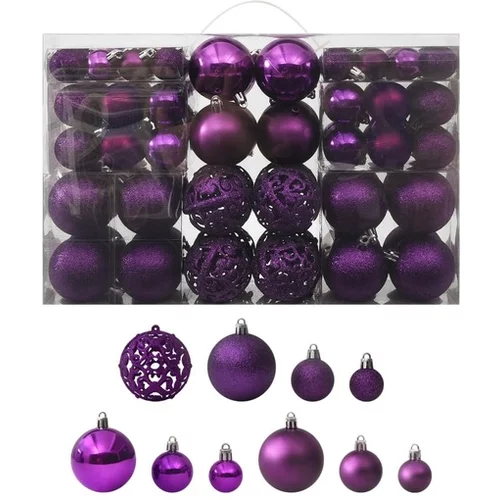  Komplet novoletnih bučk 100 kosov vijolične barve