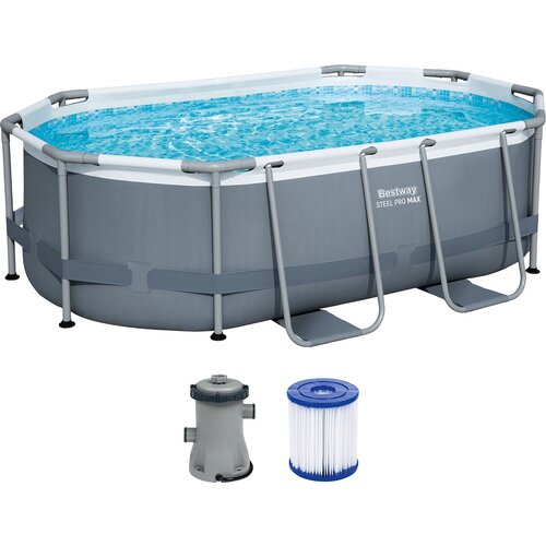 Bestway Power Steel 3.05m x 2.00m x 84cm Oval Pool Set MIGANEO - 1 Set Cene
