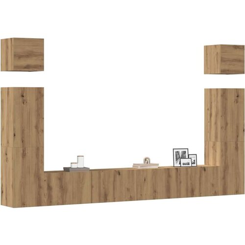  6-dijelni set TV ormarića montiran na zid Artisan Oak Cene