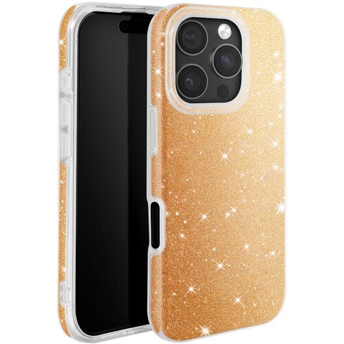 AVIZAR Ohišje z bleščicami za iPhone 16 Pro Odporen na udarce Sparkle, Zlata, (5000010397) Cene