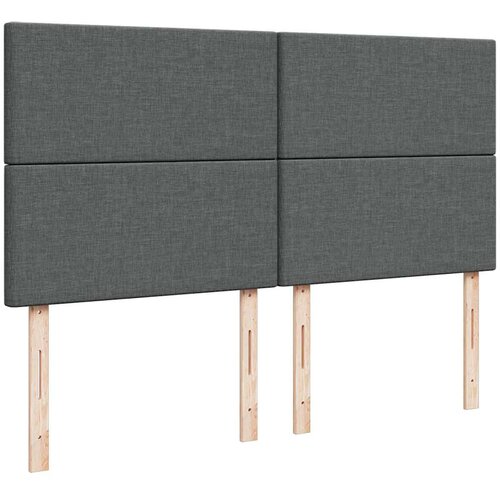  Otomanski krevet s madracem i LED tamnosivi 180x200cm tkanine Slike