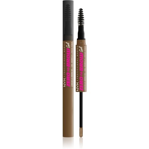 NYX Professional Makeup Zero To Brow Gel gel za obrvi z aplikatorjem odtenek 03 Taupe 2 ml Cene