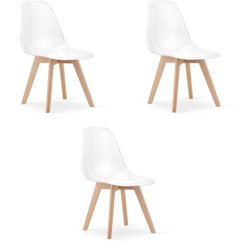  KITO stolica prozirna / prirodne noge x 3 Cijene