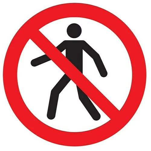 Pickup Znak zabrane (Promjer: 18 cm, Zabranjen prolaz za pješake)