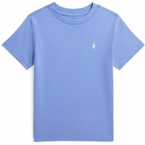 Polo Ralph Lauren Dječja pamučna majica kratkih rukava boja: ljubičasta, s tiskom