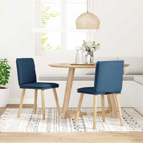Maison Chic Jedilni stoli - Vzorci stoli 2 kosa modro blago A360, (22032706) Slike