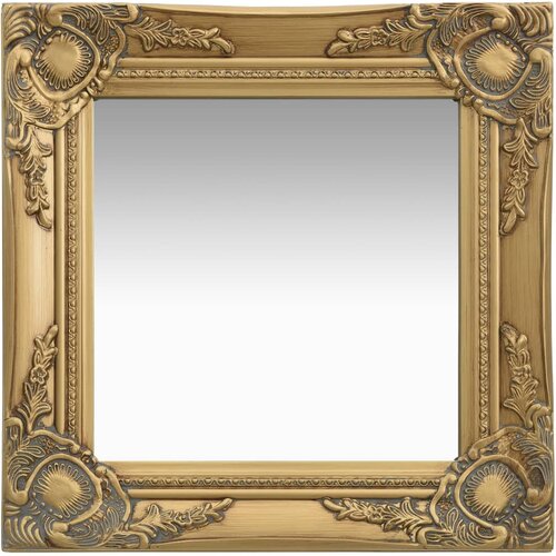 vidaXL Zidno ogledalo u baroknom stilu 40 x 40 cm zlatno Cene
