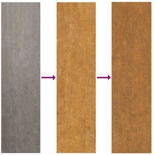  Vrtna vrata 100x75 cm Corten čelik dizajn od bambusa Slike