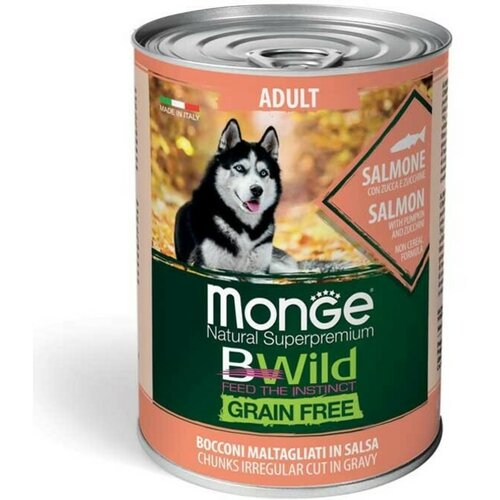 Monge Bwild konzerva za pse - ADULT - losos 16x400gr Slike