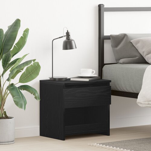 VidaXL Noćni ormar Crni ormar Konstruirano drvo 40 x 30 x 39 cm Pohrana Slike