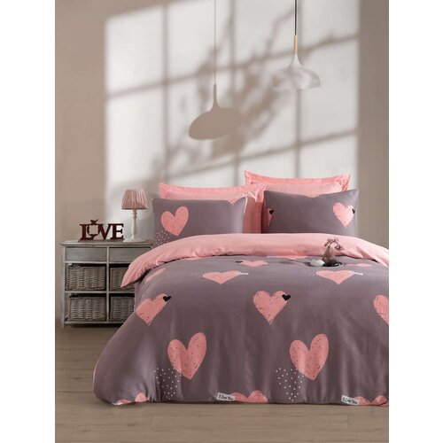 Lessentiel Maison set posteljina jana, 240x260 cm, tamnosivi Cene