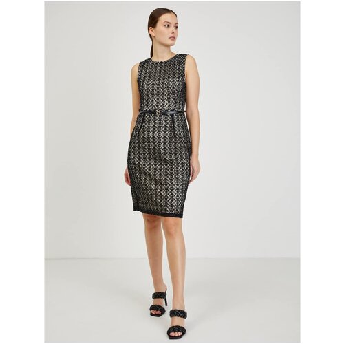 Orsay Beige-Black Women's Sheath Dress with Strap - Women Cijene