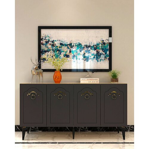 Hanah home konzolni sto Violet, 150x75x35 cm, Antracit Cene