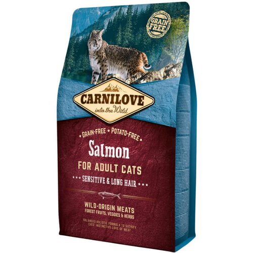 Carnilove cat adult sensitive & long hair - losos 2 kg Cene