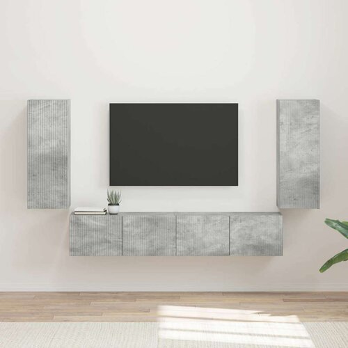  Set omare za televizijo na steni 4 pcs Betonsko siva, (5000132565) Cene
