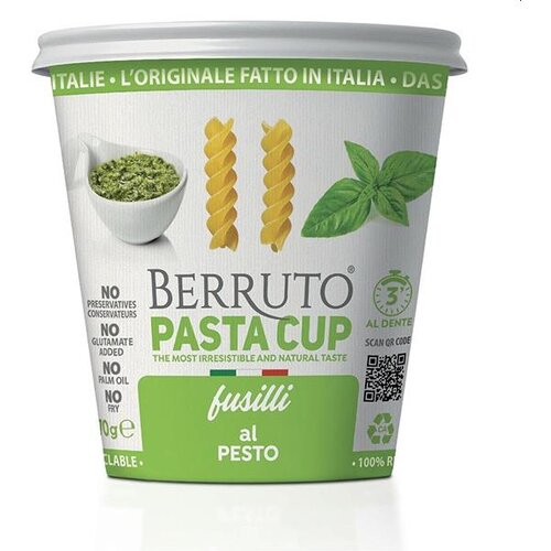 PASTA BERRUTO Fusilli sa zelenim pestom Pastacup 70g Cene