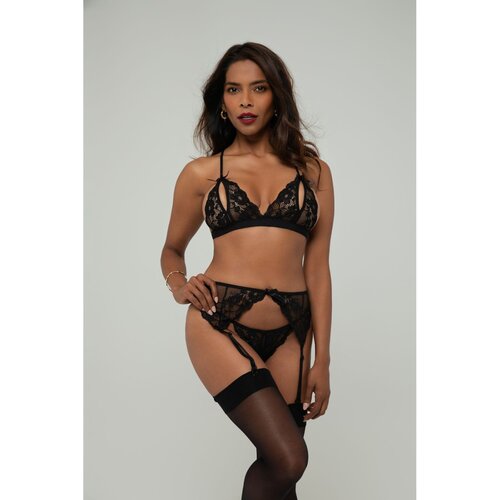 CHRISTINE Axelle 3-Piece Bra Set - Black Cijene