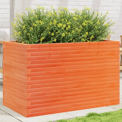 vidaXL Vrtno cvetlično korito vo&scaron;čeno 110x60x68,5 cm trdna borovina - - Rjava - 45.3 - 110 x 60 x 68.5 cm - 2025--TOPSELLER Cene