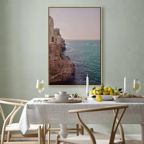  Slika - Turquoise Coast (1 Part) Vertical 40x60 U prirodnom drvenom okviru Slike